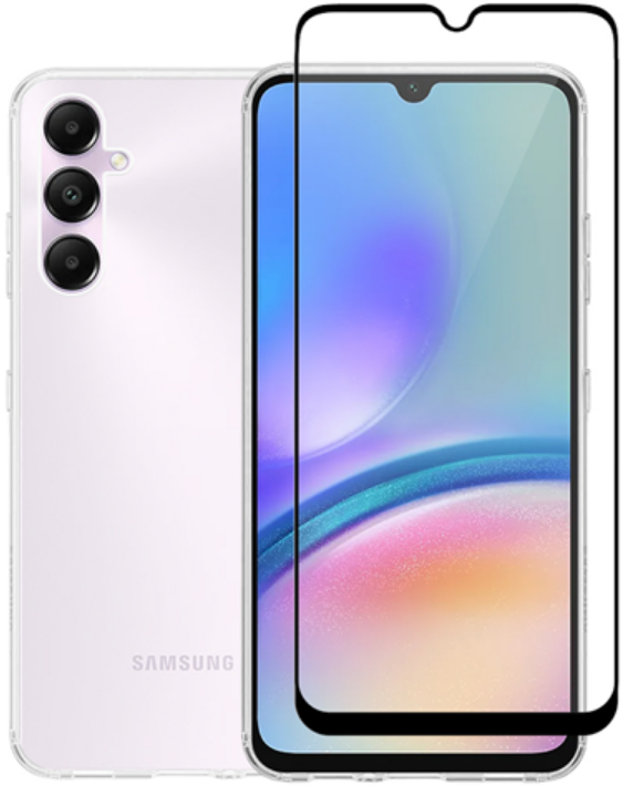 Σετ Διάφανη Θήκη Σιλικόνης & Full Face Tempered Glass - Samsung Galaxy A15 - Vivid Set Gelly Case & Full Face Tempered Glass 