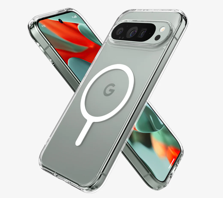 Σκληρή Ανθεκτική MagSafe Θήκη - Google Pixel 9 Pro XL - Spigen Ultra Hybrid OneTap Metal Ring MagFit - White (ACS07720)