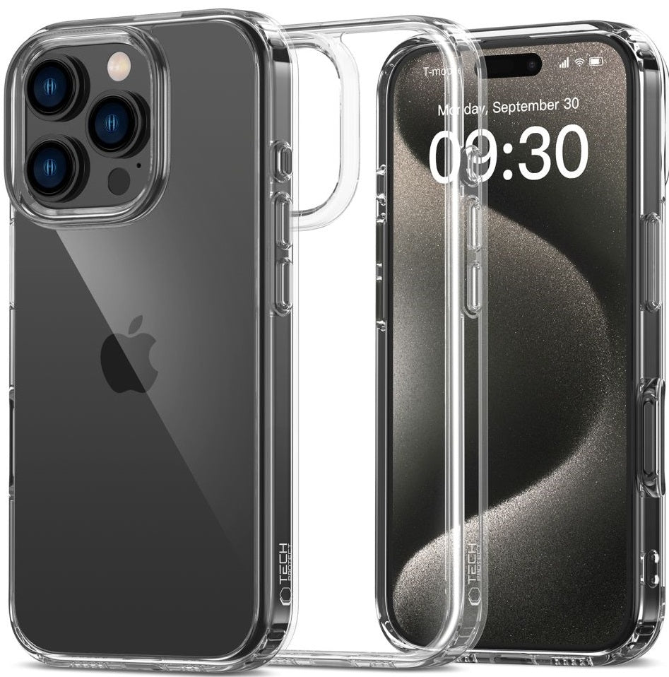Σκληρή Διάφανη Θήκη - Apple iPhone 16 Pro Max - Tech-Protect FlexAir Hybrid - Clear (5906302311651)