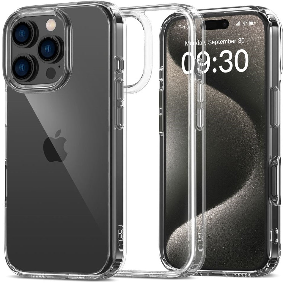 Σκληρή Διάφανη Θήκη - Apple iPhone 16 Pro - Tech-Protect FlexAir Hybrid - Clear (5906302311644)