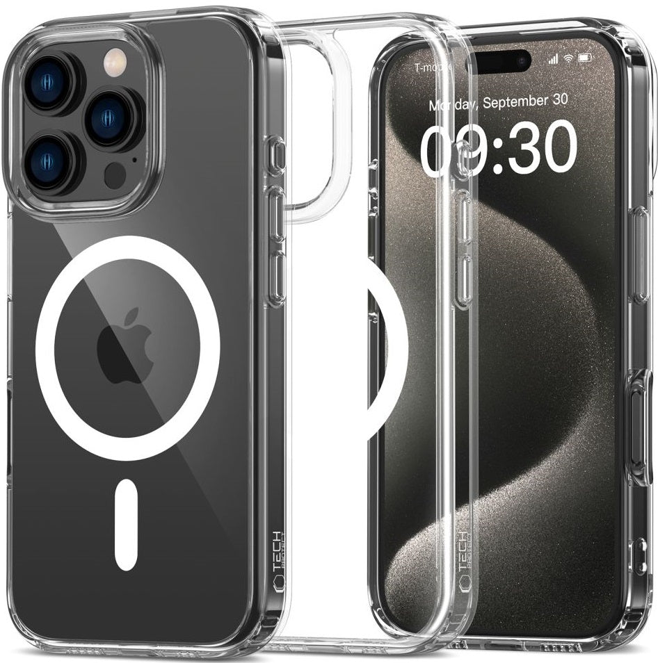 Σκληρή Διάφανη Θήκη MagSafe - Apple iPhone 16 Pro - Tech-Protect FlexAir Hybrid - Clear (5906302311484)