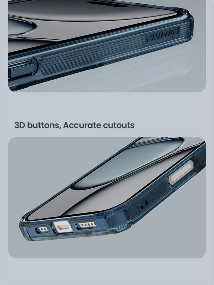 Σκληρή Διάφανη Θήκη με TPU Bumper - Apple iPhone 16 Pro Max - Nillkin Nature TPU Pro Case - Blue (6902048287259)