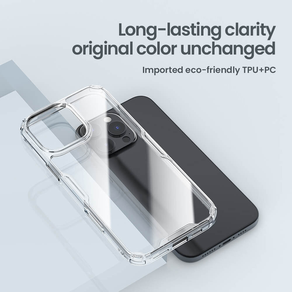 Σκληρή Διάφανη Θήκη με TPU Bumper - Apple iPhone 16 Pro - Nillkin Nature TPU Pro Case - Transparent (6902048287204)