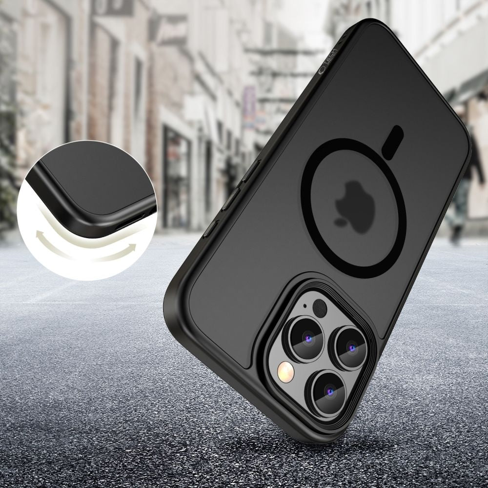 Σκληρή Ημιδιάφανη Θήκη MagSafe - Apple iPhone 16 Pro Max - Tech-Protect MagMat - Matte Black (5906302311118)