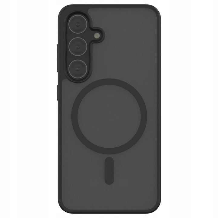 Σκληρή Ημιδιάφανη Θήκη MagSafe - Samsung Galaxy S24 - Spacecase Hybrid MagSafe - Black (5905719107109)