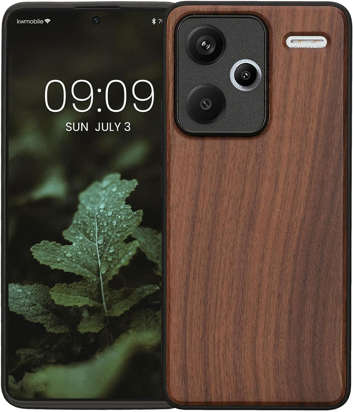 Σκληρή Ξύλινη Θήκη με TPU Bumper - Xiaomi Redmi Note 13 Pro Plus - KWmobile Wood Case with TPU Bumper - Walnut / Brown (KWM00