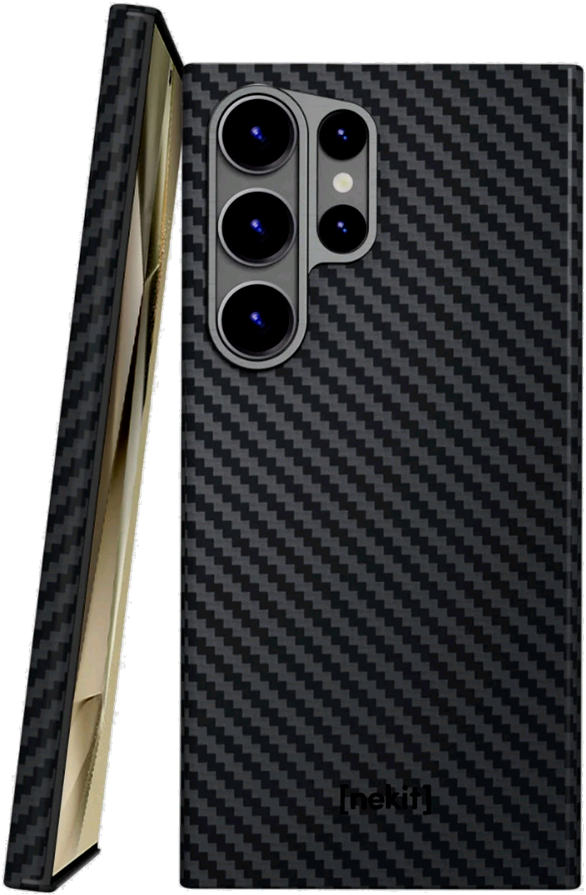 Σκληρή MagSafe Θήκη Aramid Fiber - Samsung Galaxy S24 Ultra - Nekit Fiber - 1mm - 1500D Kevlar - Black (8719246451959)