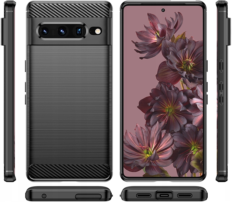 Spacecase Carbon - Θήκη Σιλικόνης - Google Pixel 7 Pro - Black (5905123438462)
