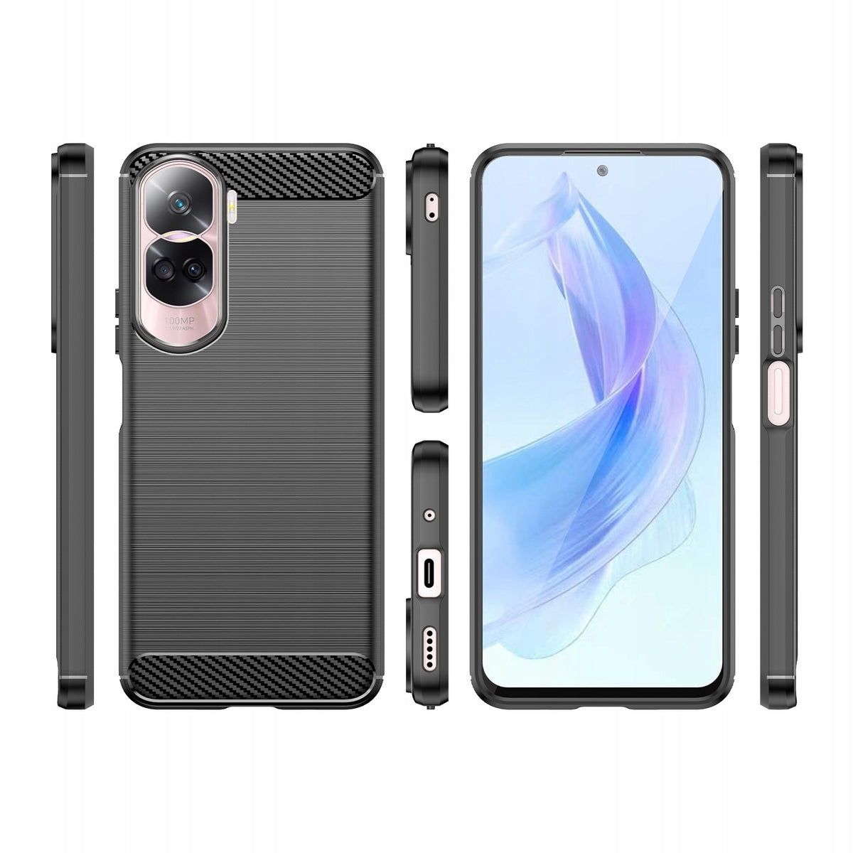 Spacecase Carbon - Θήκη Σιλικόνης - Honor 90 Lite - Black (5905719106034)
