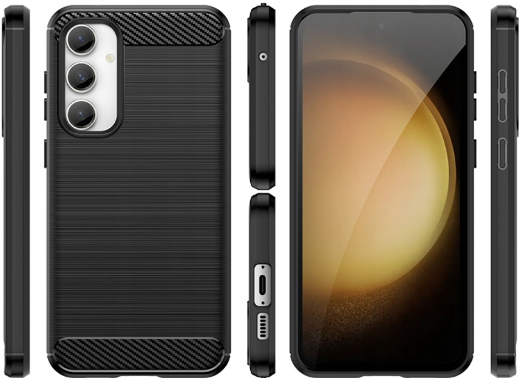 Spacecase Carbon - Θήκη Σιλικόνης - Samsung Galaxy S23 FE - Black (5905719105471)