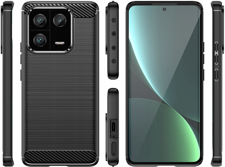 Spacecase Carbon - Θήκη Σιλικόνης - Xiaomi 13 Pro - Black (5905123475788)