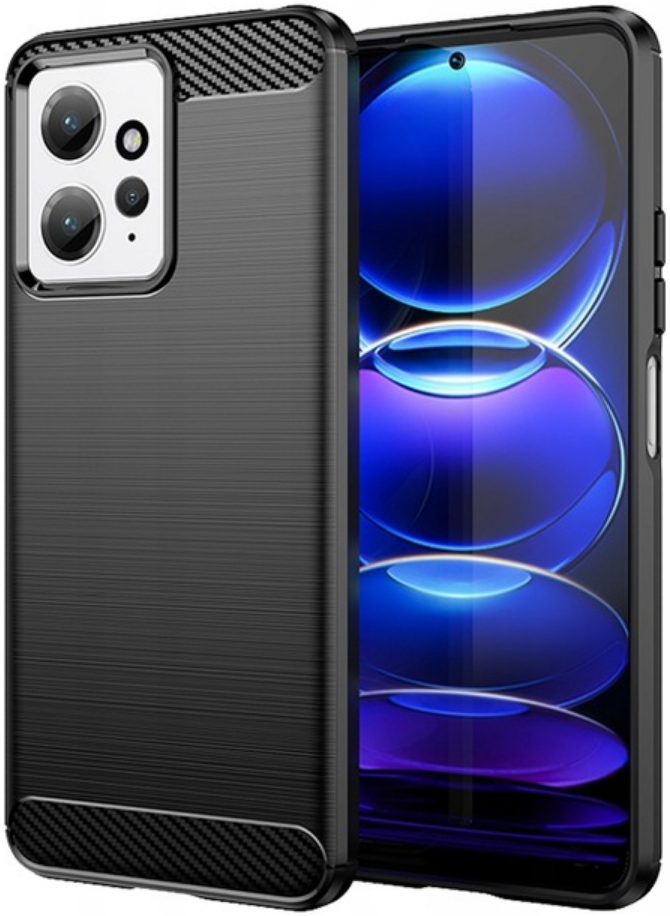 Spacecase Carbon - Θήκη Σιλικόνης - Xiaomi Redmi Note 12 4G - Black (5905123490507)