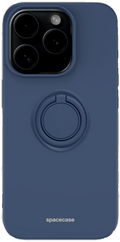 Spacecase Silicone Ring - Θήκη Σιλικόνης με Μεταλλικό Μαγνητικό Ring Holder - Apple iPhone 15 Pro - Blue (5905719103859)