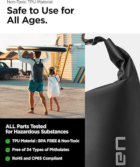 Spigen A631 Aqua Shield Waterproof Bag - Universal Αδιάβροχη Τσάντα Πλάτης - 30L - IPX6 - Black (AMP07226)