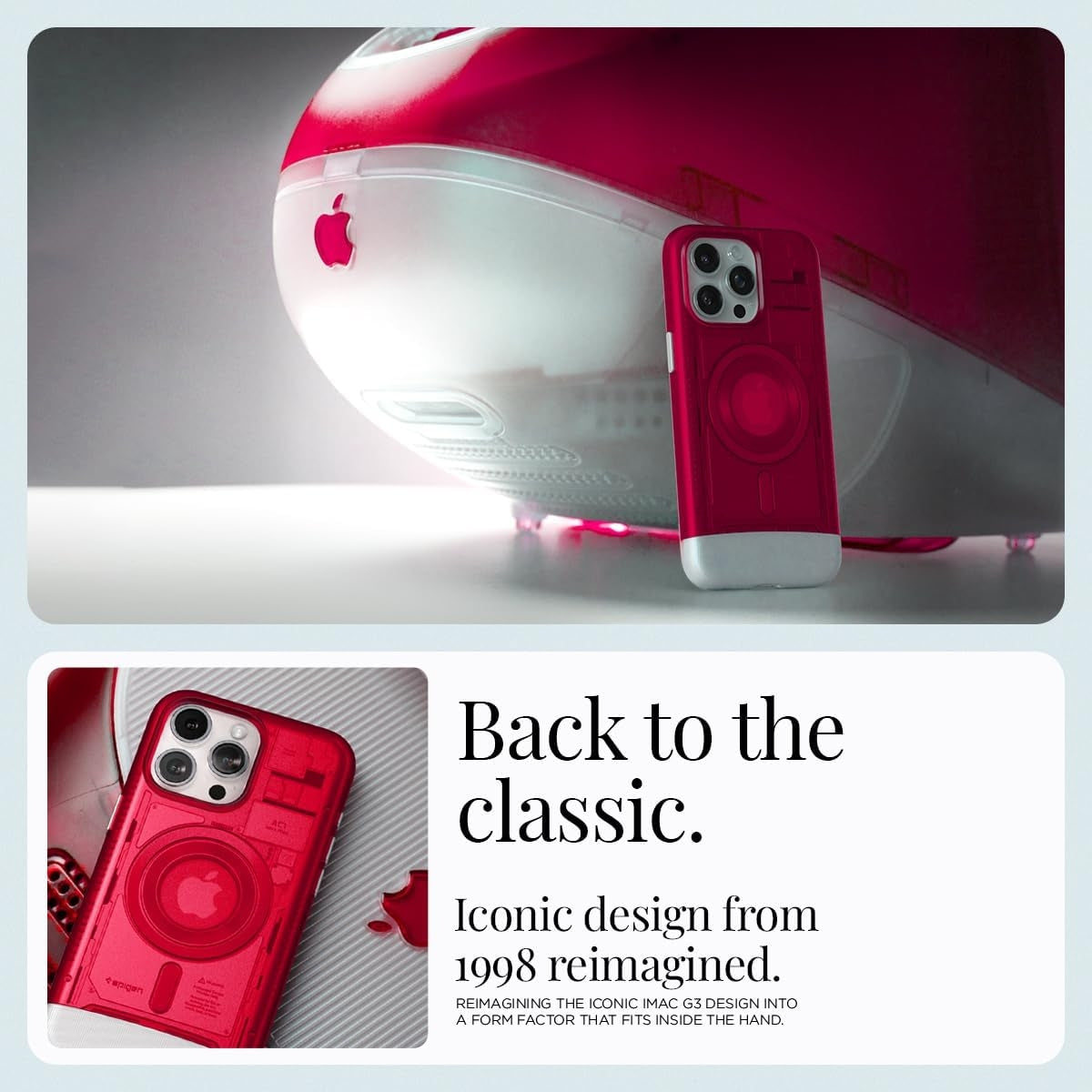Spigen Classic C1 MagFit - Ανθεκτική Σκληρή Θήκη MagSafe - Apple iPhone 15 Pro - Ruby (ACS06744)