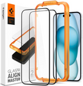 Spigen GLAS.tR ALIGNmaster - Αντιχαρακτικό Fullface Γυάλινο Tempered Glass Apple iPhone 15 - 2 Τεμάχια - Black (AGL06906)