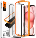 Spigen GLAS.tR ALIGNmaster - Αντιχαρακτικό Fullface Γυάλινο Tempered Glass Apple iPhone 15 Plus - 2 Τεμάχια - Black (AGL06886