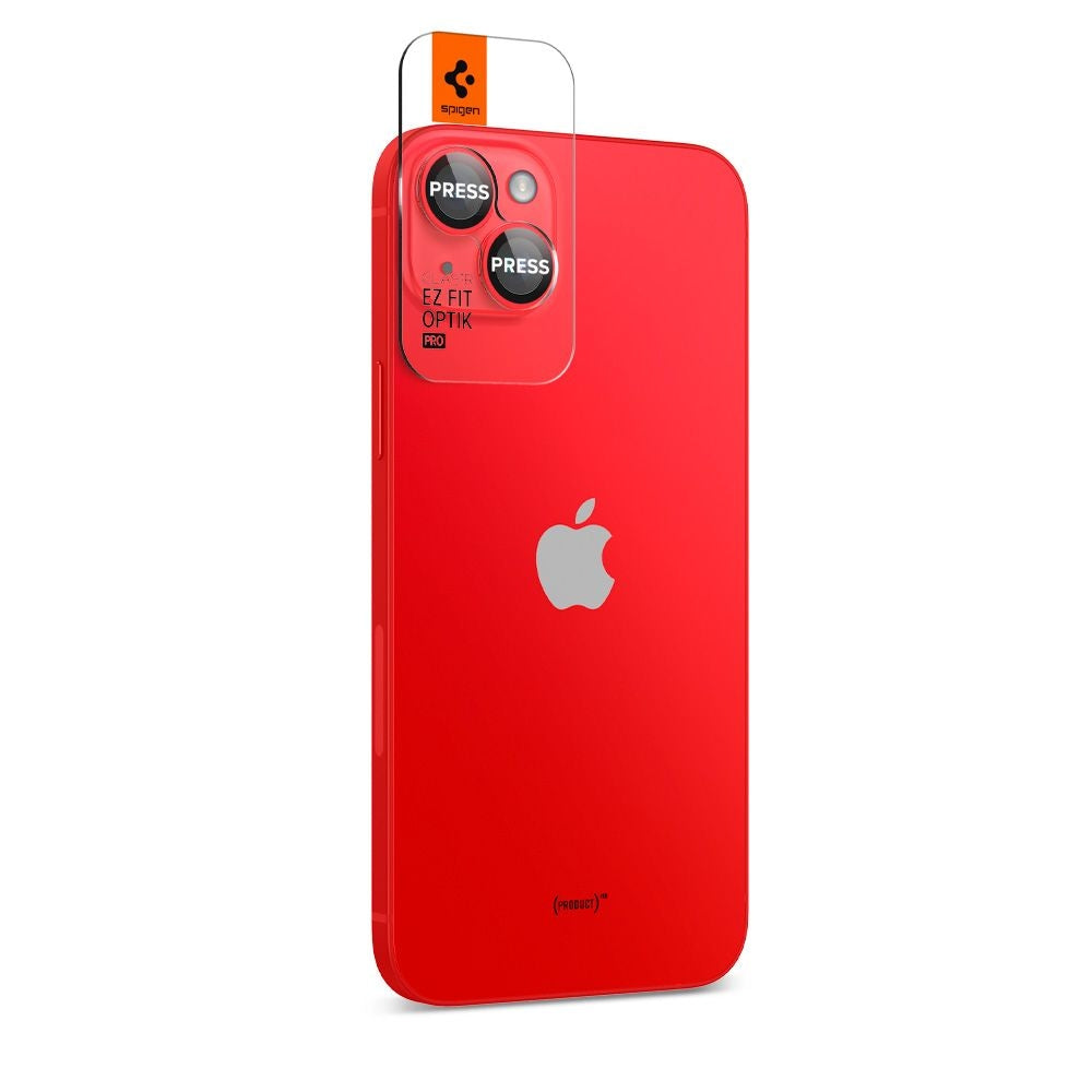 Spigen GLAS.tR EZ Fit OPTIK Pro Camera Lens Protector - Αντιχαρακτικό Προστατευτικό Γυαλί για Φακό Κάμερας Apple iPhone 14 / 