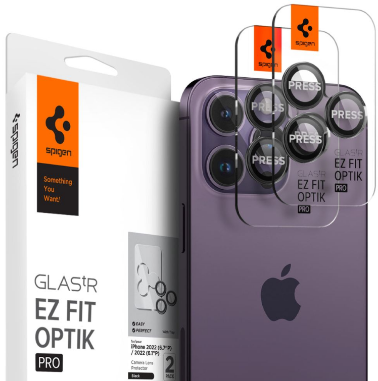 Spigen GLAS.tR EZ Fit OPTIK Pro Camera Lens Protector - Αντιχαρακτικό Προστατευτικό Γυαλί για Φακό Κάμερας Apple iPhone 17 Pr