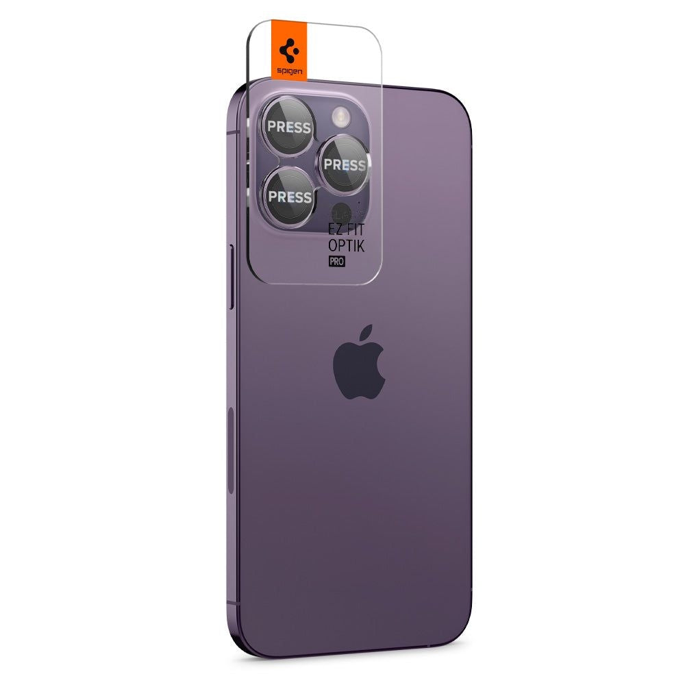 Spigen GLAS.tR EZ Fit OPTIK Pro Camera Lens Protector - Αντιχαρακτικό Προστατευτικό Γυαλί για Φακό Κάμερας Apple iPhone 14 Pr