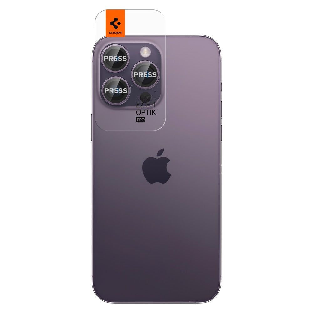 Spigen GLAS.tR EZ Fit OPTIK Pro Camera Lens Protector - Αντιχαρακτικό Προστατευτικό Γυαλί για Φακό Κάμερας Apple iPhone 14 Pr