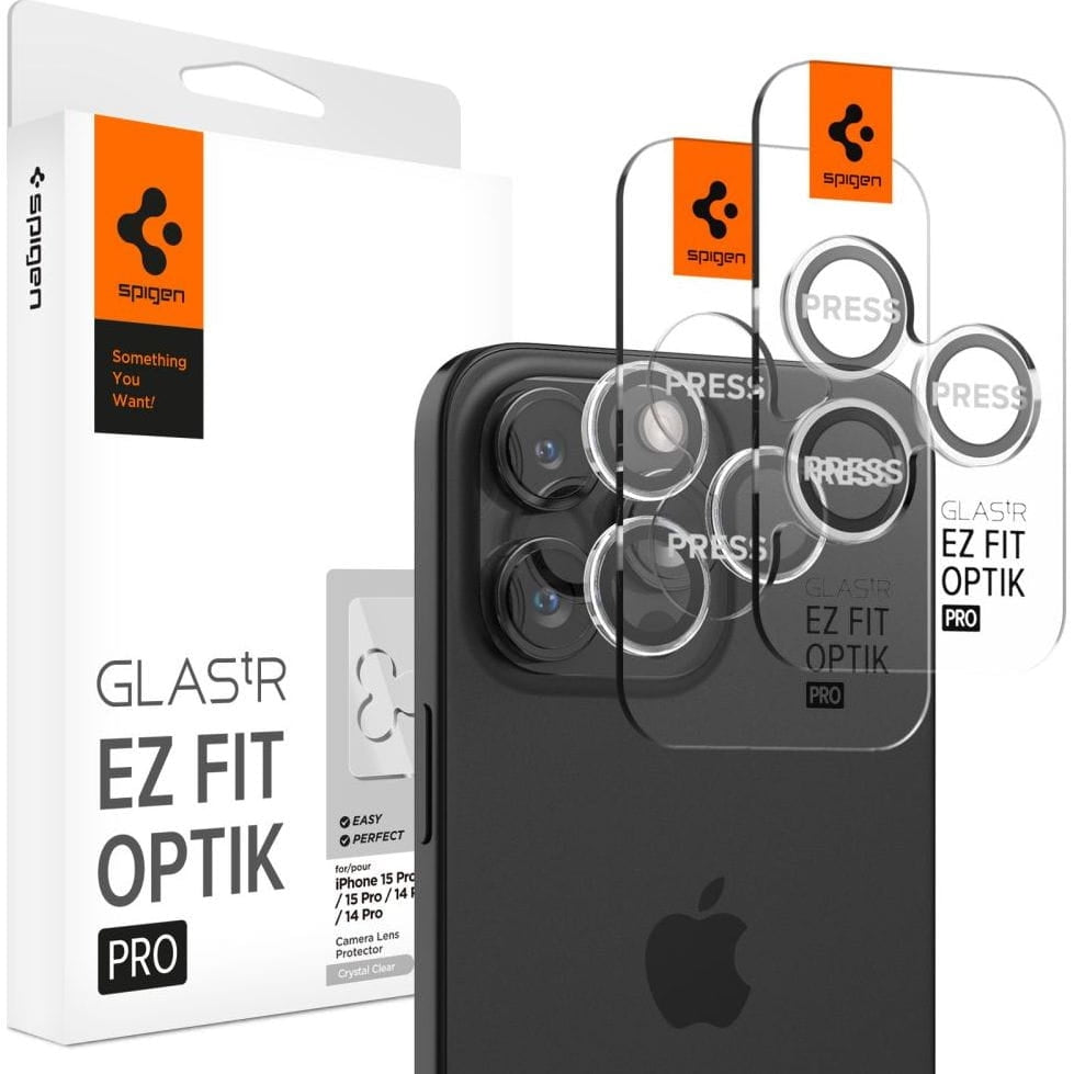 Spigen GLAS.tR EZ Fit OPTIK Pro Camera Lens Protector - Αντιχαρακτικό Προστατευτικό Γυαλί για Φακό Κάμερας Apple iPhone 17 Pr