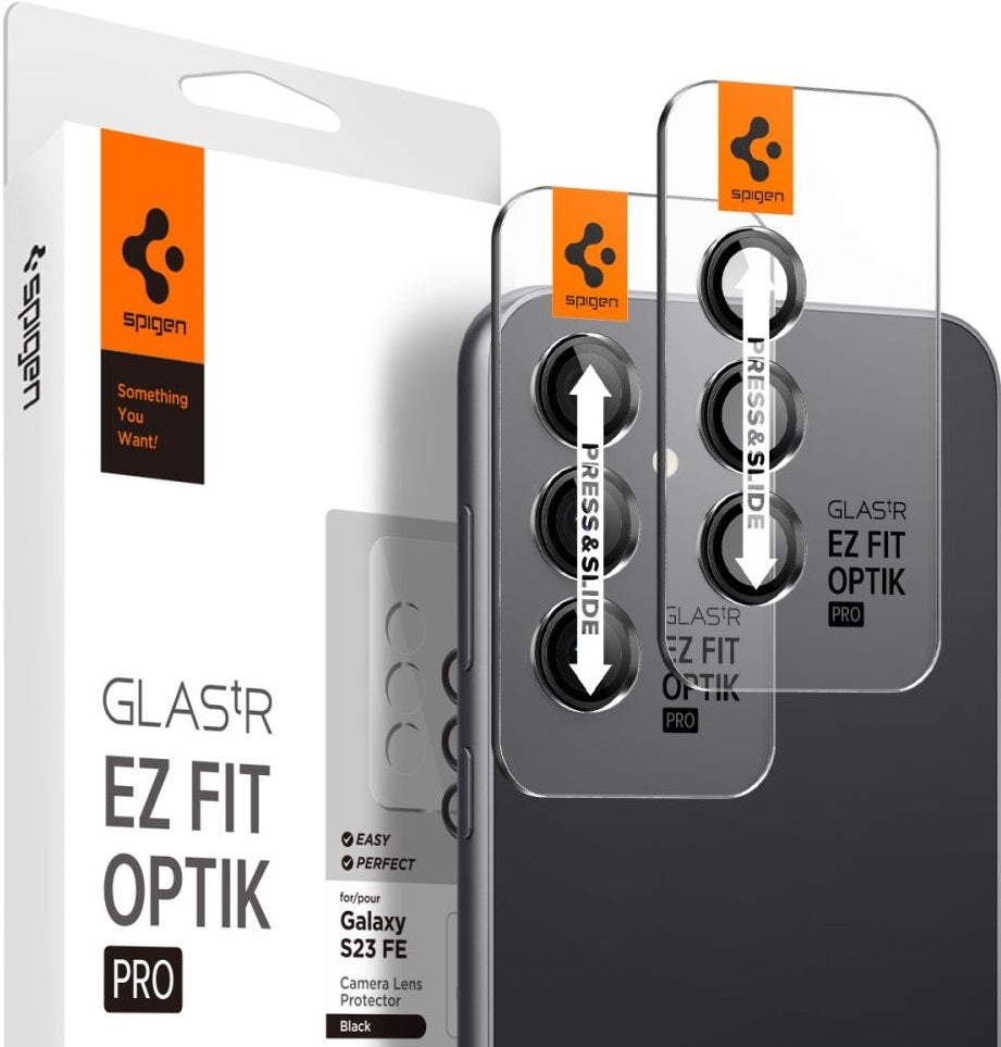 Spigen GLAS.tR EZ Fit OPTIK Pro Camera Lens Protector - Αντιχαρακτικό Προστατευτικό Γυαλί για Φακό Κάμερας Samsung Galaxy S23