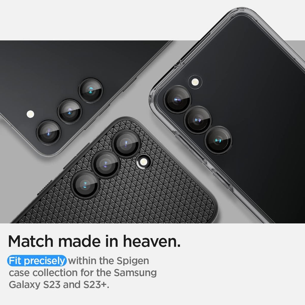 Spigen GLAS.tR EZ Fit OPTIK Pro Camera Lens Protector - Αντιχαρακτικό Προστατευτικό Γυαλί για Φακό Κάμερας Samsung Galaxy S23