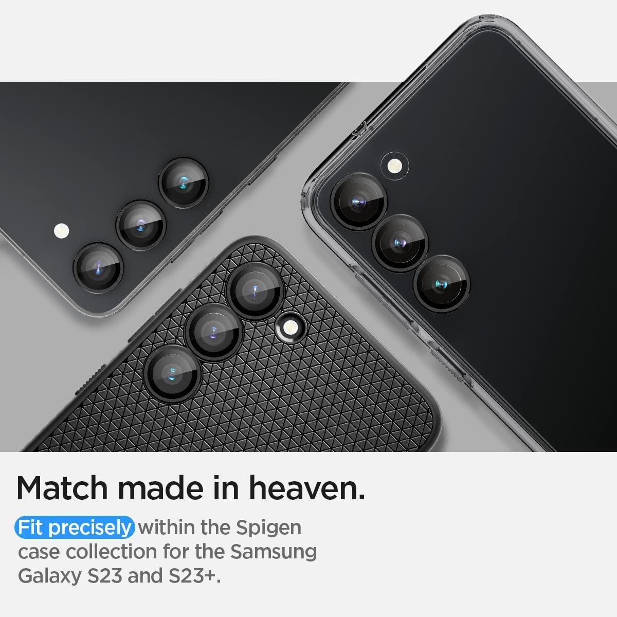 Spigen GLAS.tR EZ Fit OPTIK Pro Camera Lens Protector - Αντιχαρακτικό Προστατευτικό Γυαλί για Φακό Κάμερας Samsung Galaxy S23