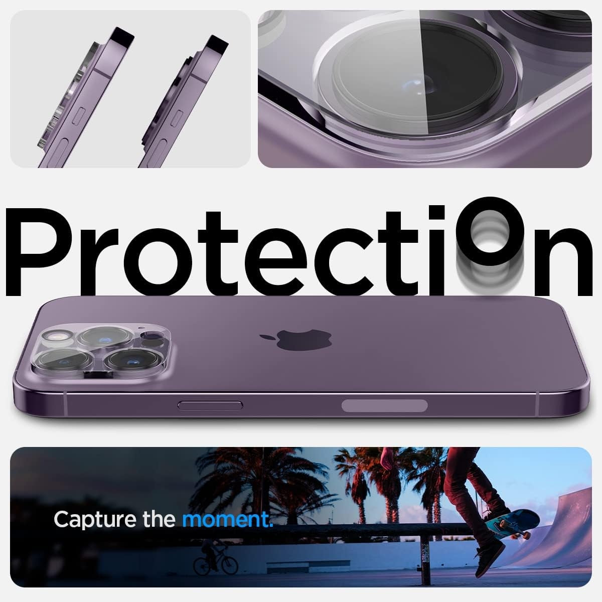 Spigen GLAS.tR OPTIK Camera Lens Protector - Αντιχαρακτικό Προστατευτικό Γυαλί για Φακό Κάμερας Apple iPhone 16 Pro / 16 Pro 