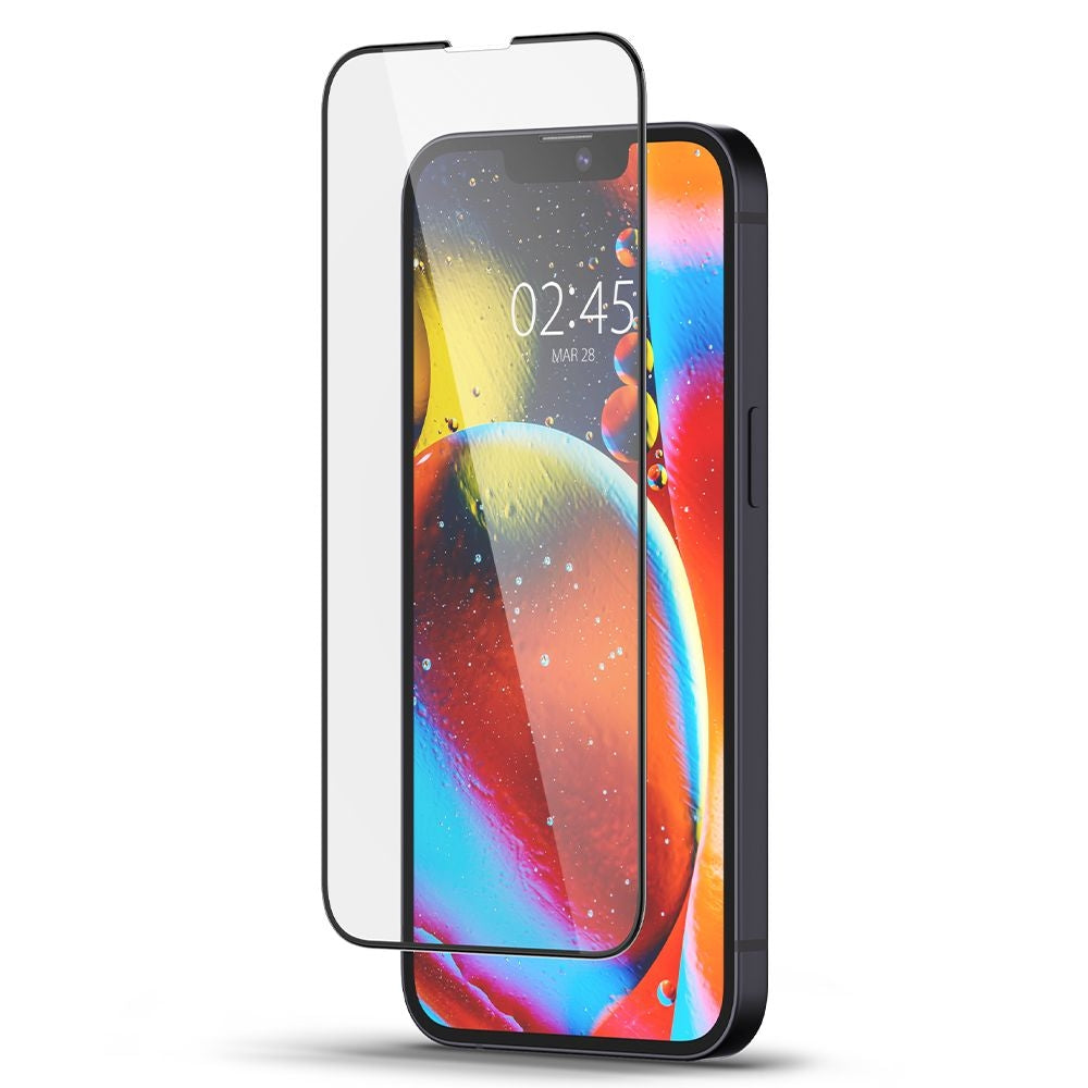 Spigen GLAS.tR Slim HD - Αντιχαρακτικό Fullface Γυάλινο Tempered Glass - Apple iPhone 17e / 16e / 14 / 13 / 13 Pro - Black (A