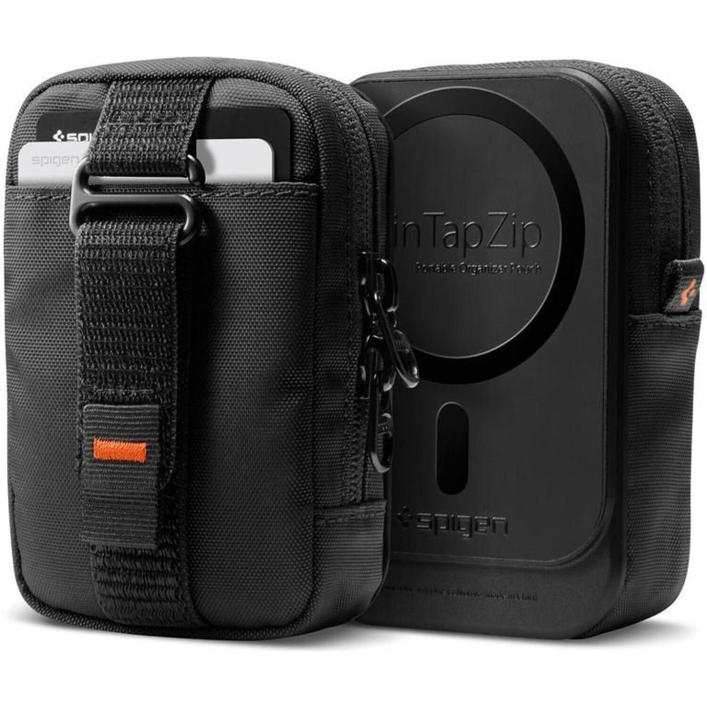 Universal Θήκη Spigen Tintap Zip MagFit Pouch MagSafe Πορτοφόλι για Κάρτες / Πουγκί με RFID - Black