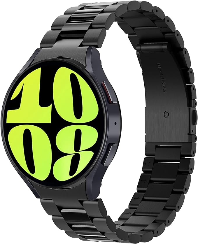 Spigen Modern Fit 316L - Λουράκι από Premium Ανοξείδωτο Ατσάλι - Samsung Galaxy Watch 6 44mm - Black (AMP06499)