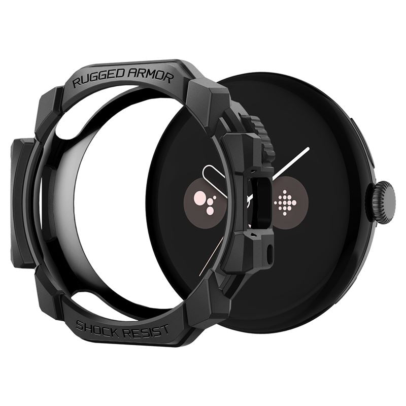 Spigen Rugged Armor - Ανθεκτική Θήκη Σιλικόνης - Google Pixel Watch 3 / 2 / 1 41mm - Matte Black (ACS07555)