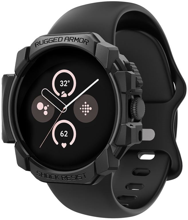 Spigen Rugged Armor - Ανθεκτική Θήκη Σιλικόνης - Google Pixel Watch 3 / 2 / 1 41mm - Matte Black (ACS07555)