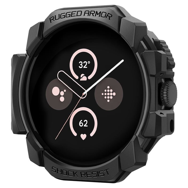 Spigen Rugged Armor - Ανθεκτική Θήκη Σιλικόνης - Google Pixel Watch 3 / 2 / 1 41mm - Matte Black (ACS07555)