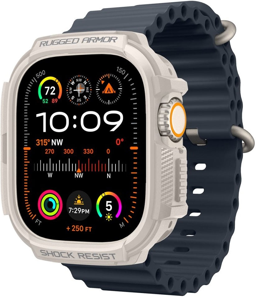 Spigen Rugged Armor - Θήκη Σιλικόνης Apple Watch Ultra 3 / Ultra 2 / Ultra 1 49mm - Dune Beige (ACS07381)