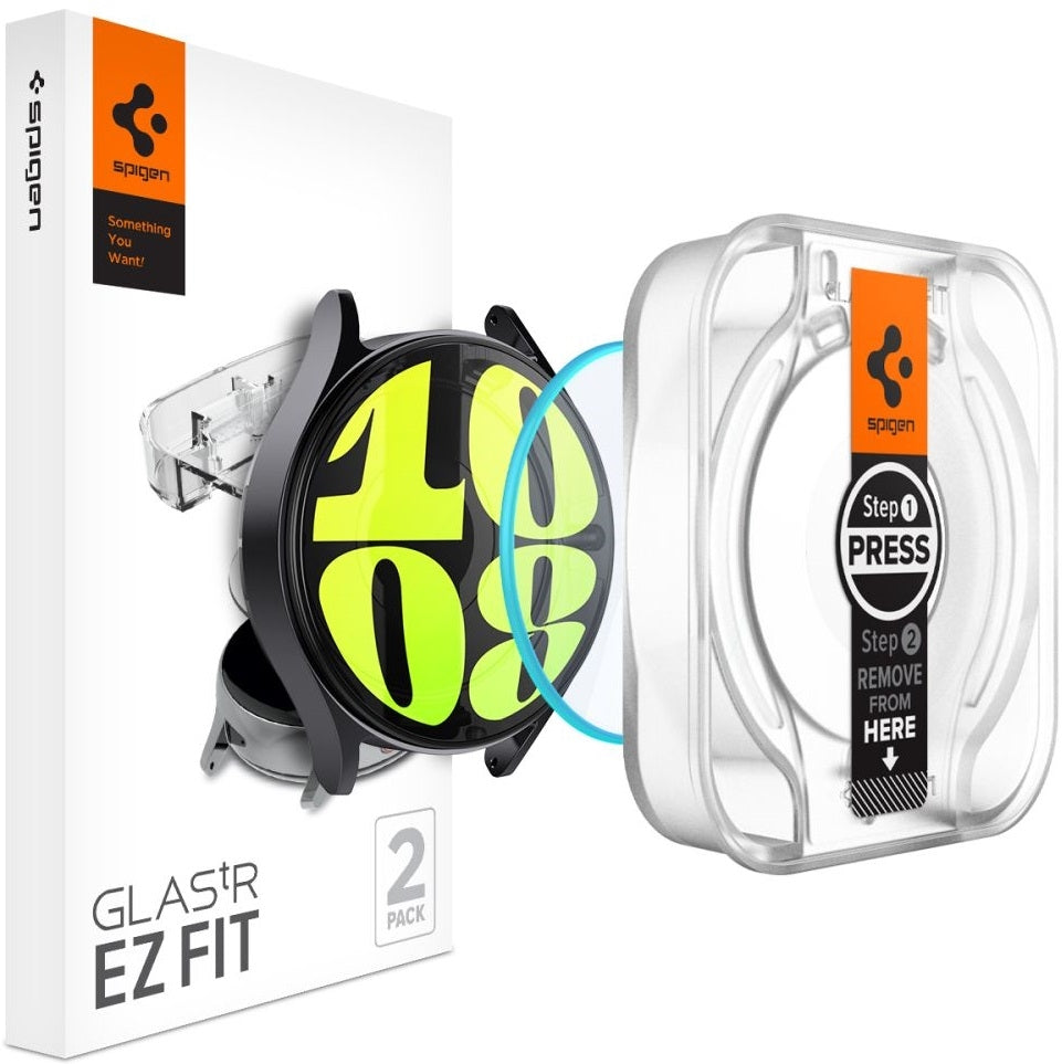 Spigen Tempered Glass GLAS.tR EZ Fit - Αντιχαρακτικό Γυαλί Οθόνης Samsung Galaxy Watch 7 44mm - 2 Τεμάχια (AGL08493)