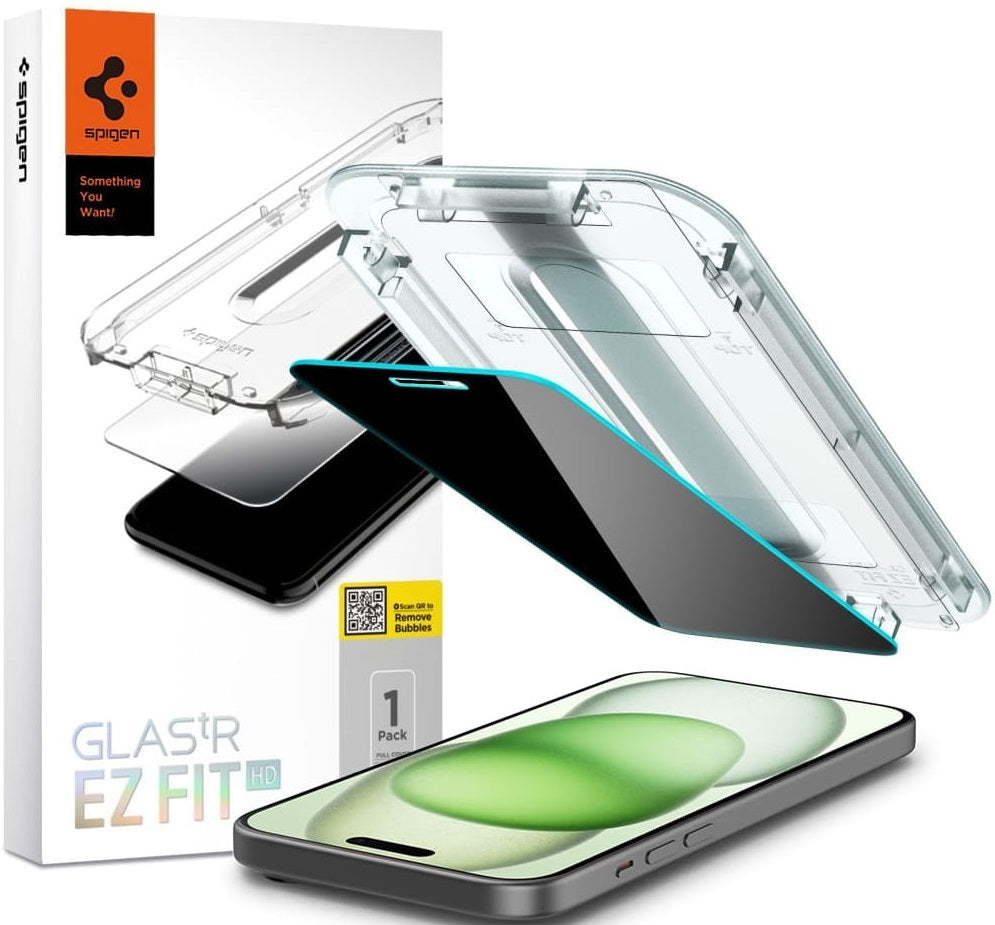 Spigen Tempered Glass GLAS.tR EZ Fit HD Privacy - Αντιχαρακτικό Γυαλί Προστασίας Απορρήτου Οθόνης - Apple iPhone 16 Plus / 15