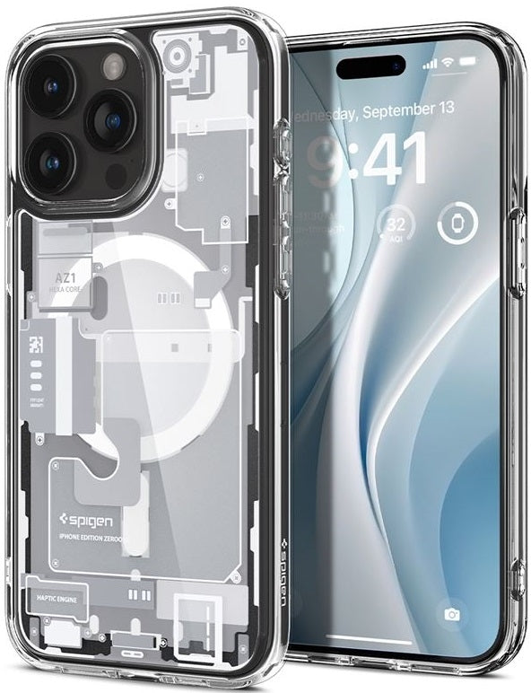 Θήκη Apple iPhone 15 Pro Max - Spigen Ultra Hybrid MagFit με MagSafe - Zero One White (ACS07034)