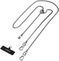 SwitchEasy MagEasy Metal Chain Strap & Strap Card - Μεταλλικό Αποσπώμενο Λουράκι Λαιμού για Θήκες Κινητών iPhone - Silver (MP