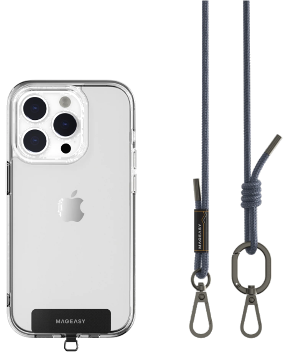 SwitchEasy MagEasy Rope Strap & Strap Card 6.0mm - Αποσπώμενο Λουράκι Λαιμού για Θήκες Κινητών iPhone - Riverside Blue (MPHIP