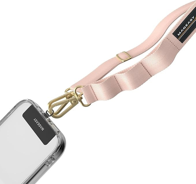 SwitchEasy MagEasy Sling Strap & Strap Card 20mm - Αποσπώμενο Λουράκι Λαιμού για Θήκες Κινητών iPhone - Blossom Pink (MPHIPH1