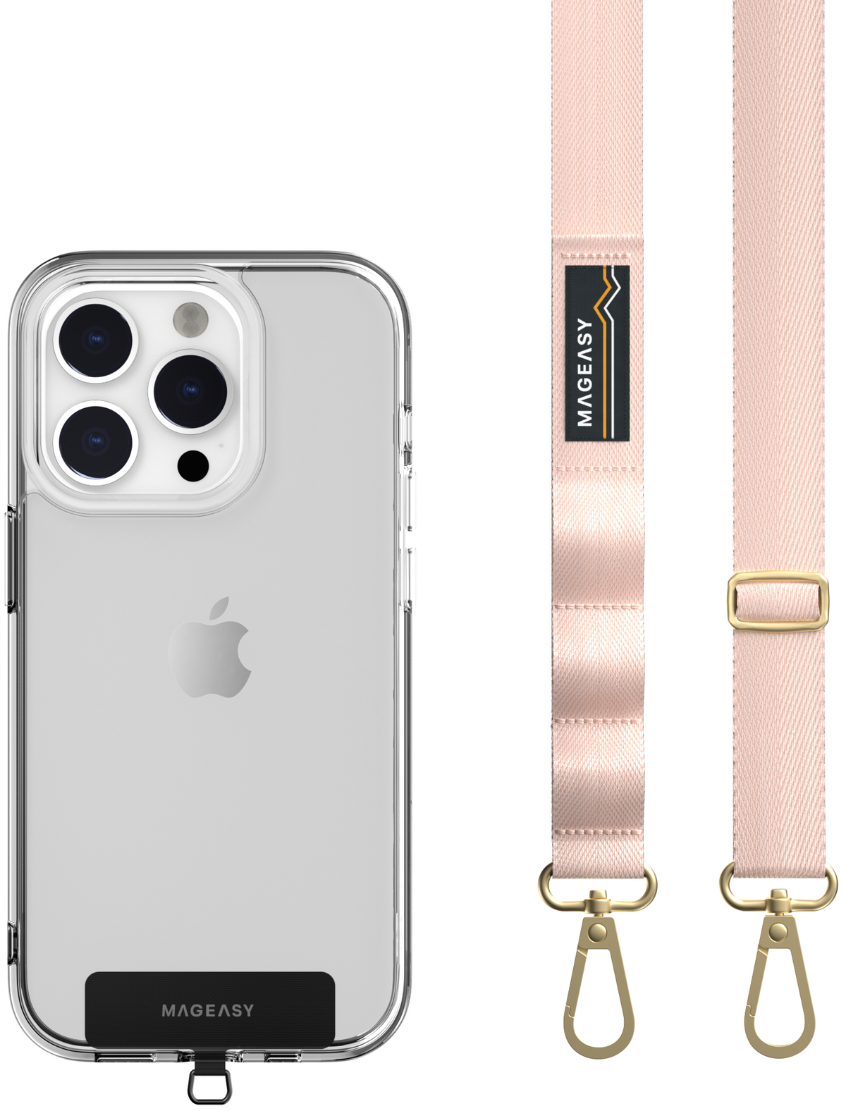 SwitchEasy MagEasy Sling Strap & Strap Card 20mm - Αποσπώμενο Λουράκι Λαιμού για Θήκες Κινητών iPhone - Blossom Pink (MPHIPH1