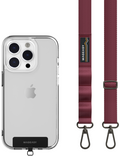 SwitchEasy MagEasy Sling Strap & Strap Card 20mm - Αποσπώμενο Λουράκι Λαιμού για Θήκες Κινητών iPhone - Burgundy (MPHIPH159BD