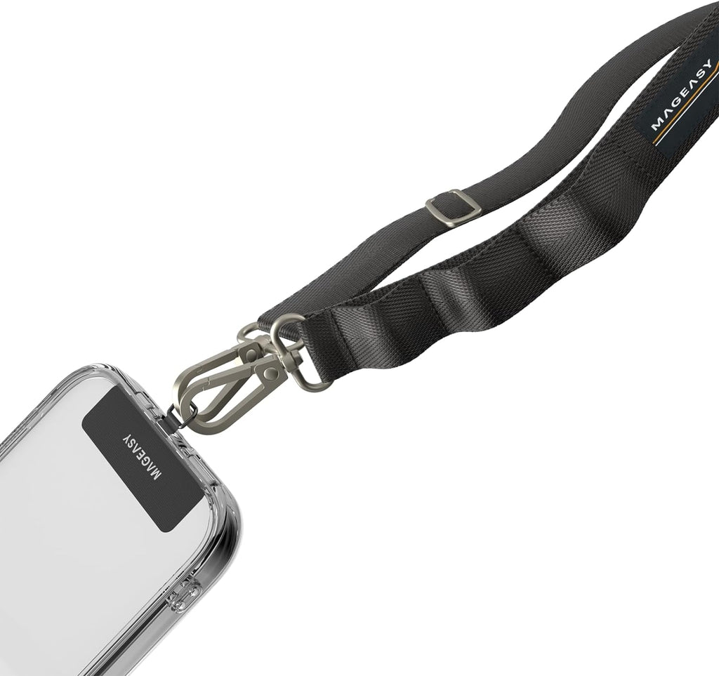 SwitchEasy MagEasy Sling Strap & Strap Card 20mm - Αποσπώμενο Λουράκι Λαιμού για Θήκες Κινητών iPhone - Concrete Gray (MPHIPH
