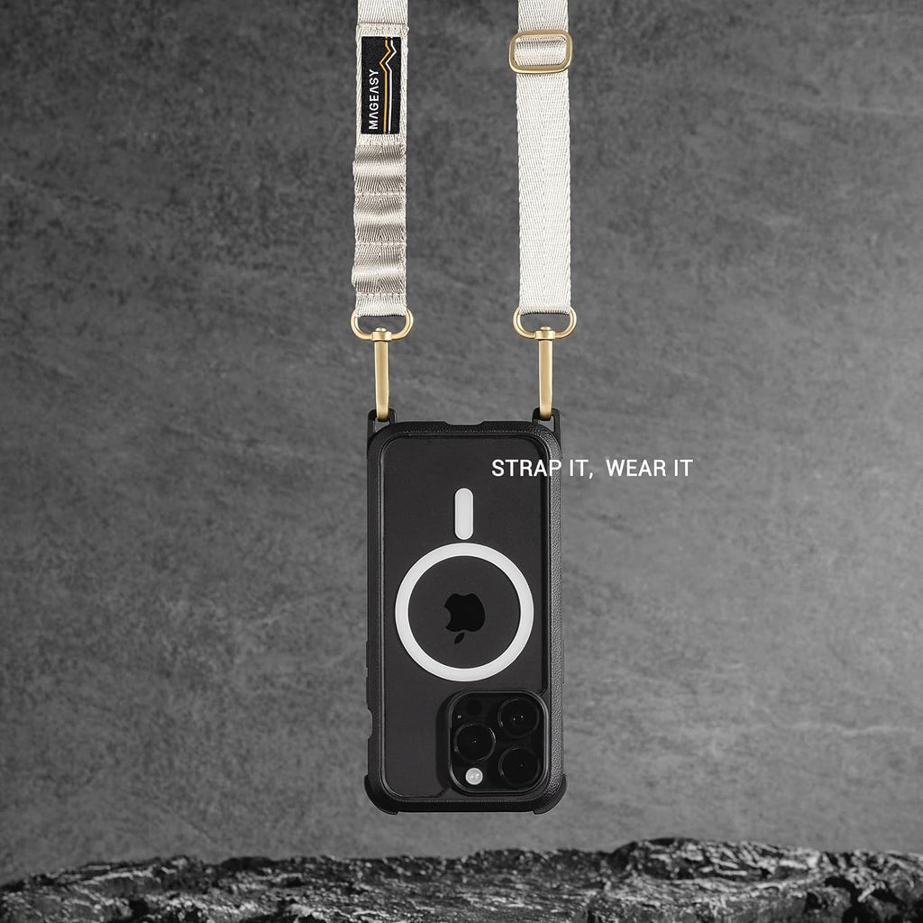 SwitchEasy MagEasy Sling Strap & Strap Card 20mm - Αποσπώμενο Λουράκι Λαιμού για Θήκες Κινητών iPhone - Starlight (MPHIPH143S