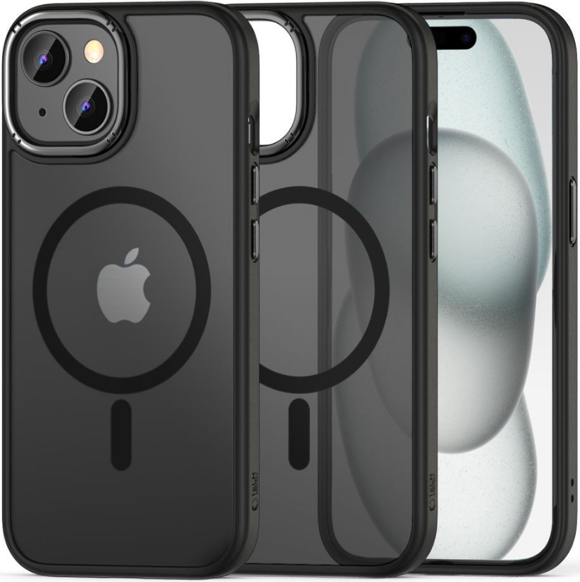 Tech-Protect MagMat "2" - Σκληρή Ημιδιάφανη Θήκη MagSafe - Apple iPhone 15 - Matte Black (5906302307944)