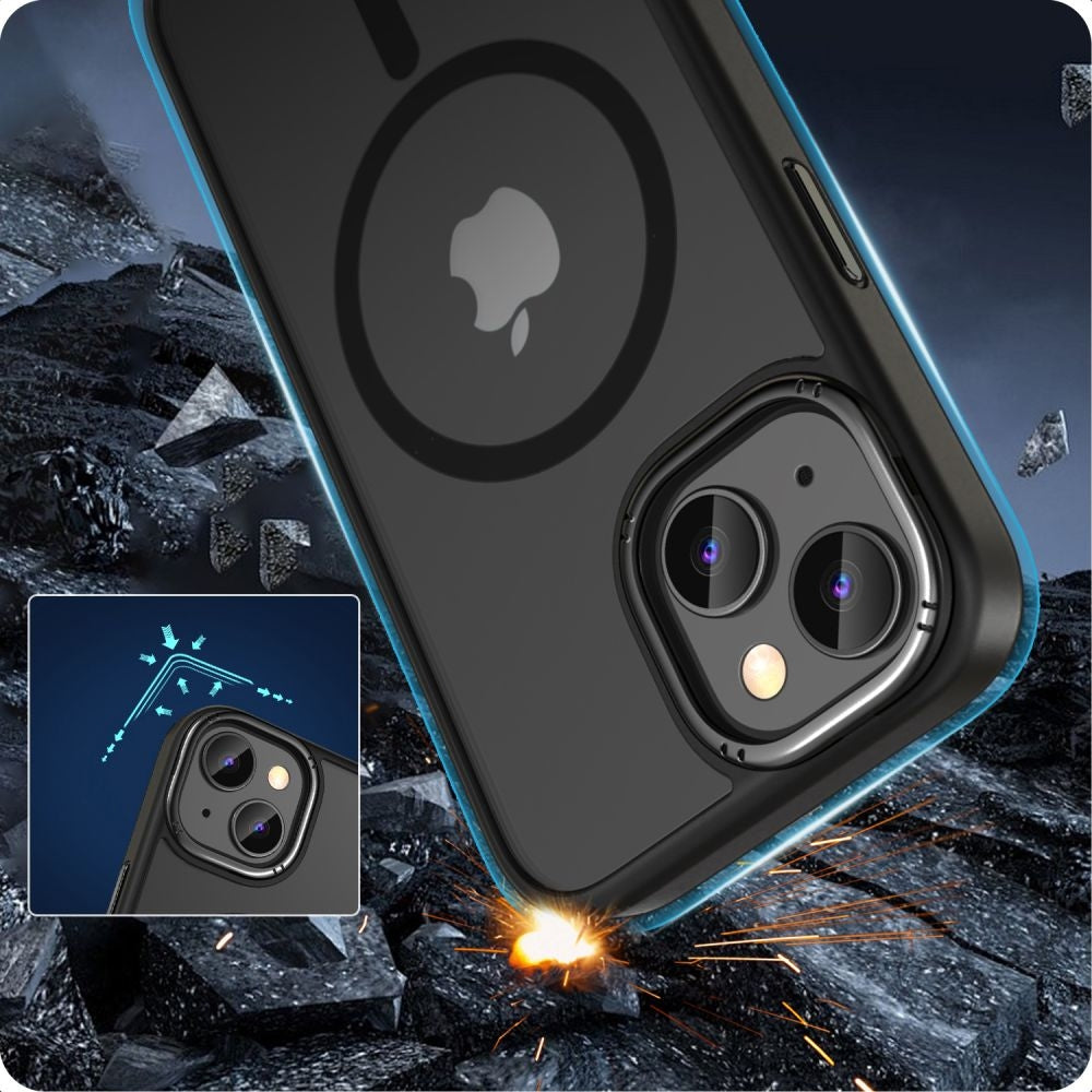 Tech-Protect MagMat "2" - Σκληρή Ημιδιάφανη Θήκη MagSafe - Apple iPhone 15 - Matte Black (5906302307944)