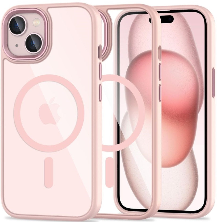Tech-Protect MagMat - Σκληρή Διάφανη Θήκη MagSafe - Apple iPhone 15 - Pink / Clear (5906302307999)